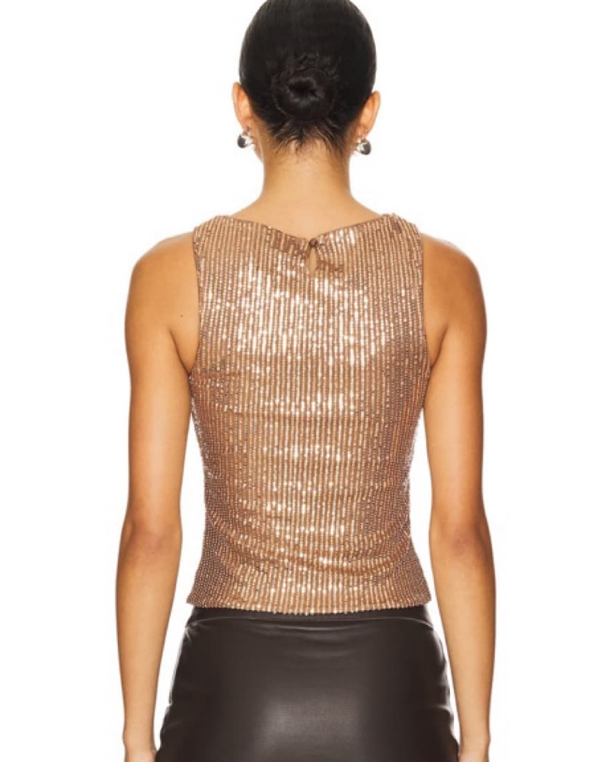 Superdown Sequin Tank Top - Image 3
