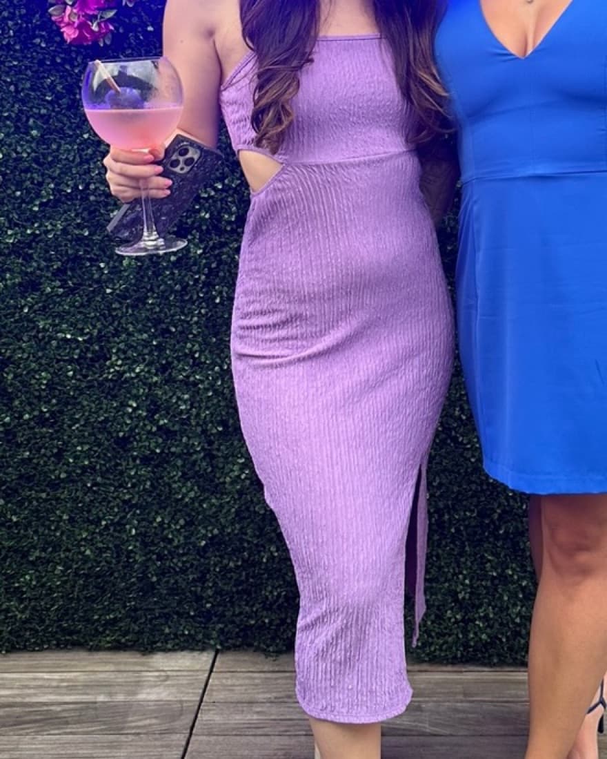 Purple Textured Dress  - Image 2
