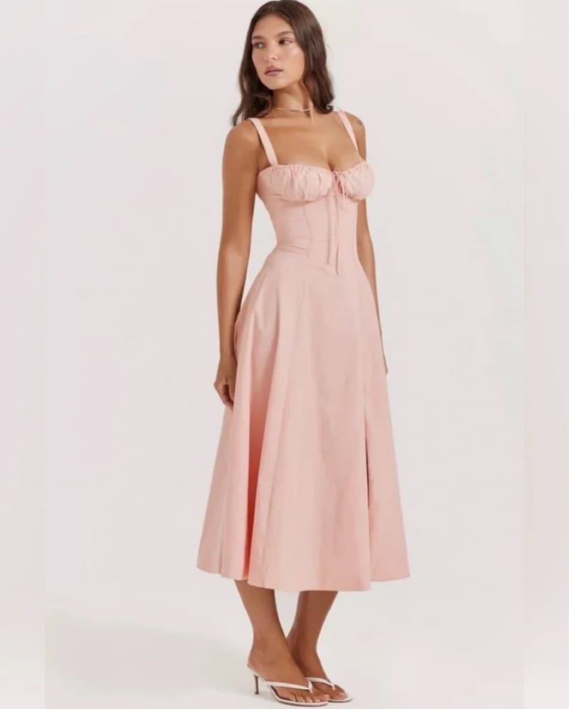 HOUSE OF CB 'Carmen' Baby Pink Bustier S - Image 1