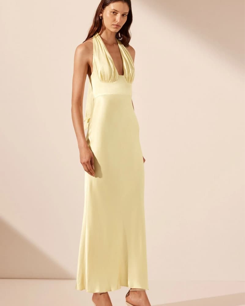 Shona Joy La Lune Plunged Halter Dress - Image 4