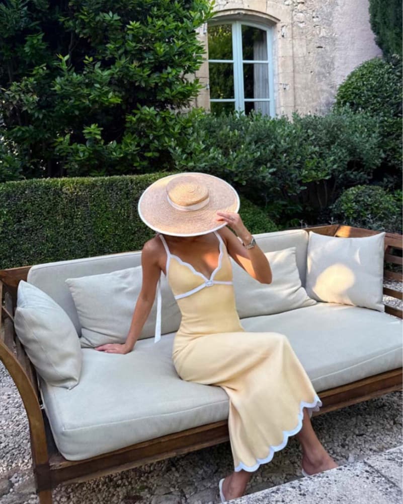 Reformation Yellow Linen Dress - Image 1