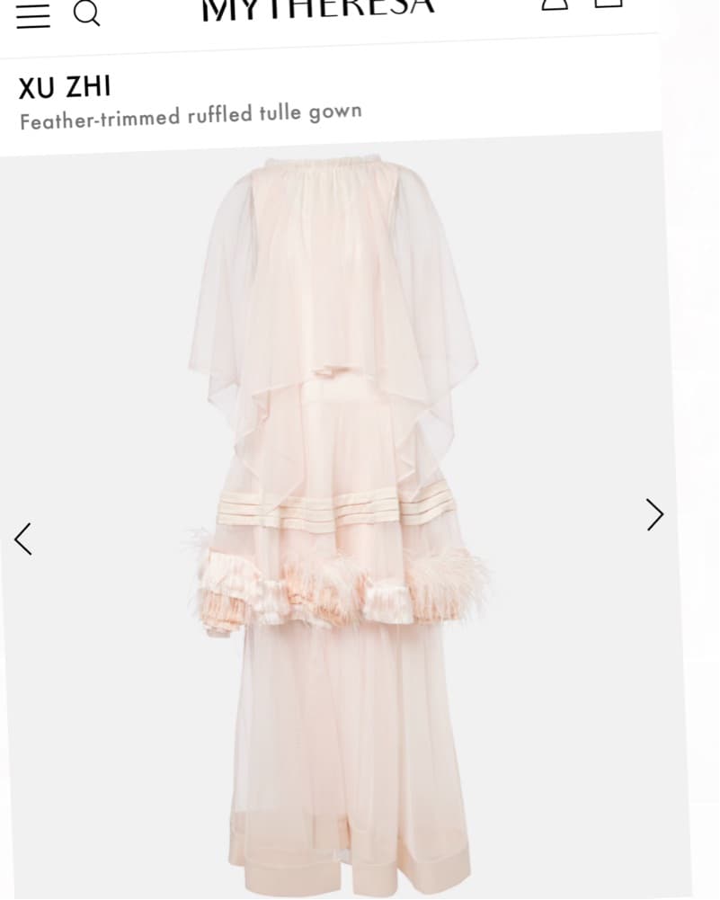 Xu Zhi Pink Feather Dress  - Image 1