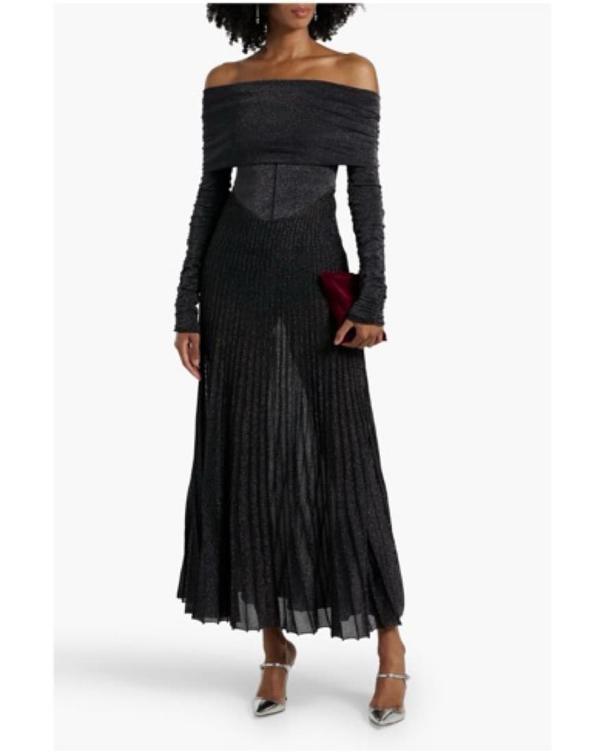 Khaite Metallic Maxi Holiday Party Black - Image 5