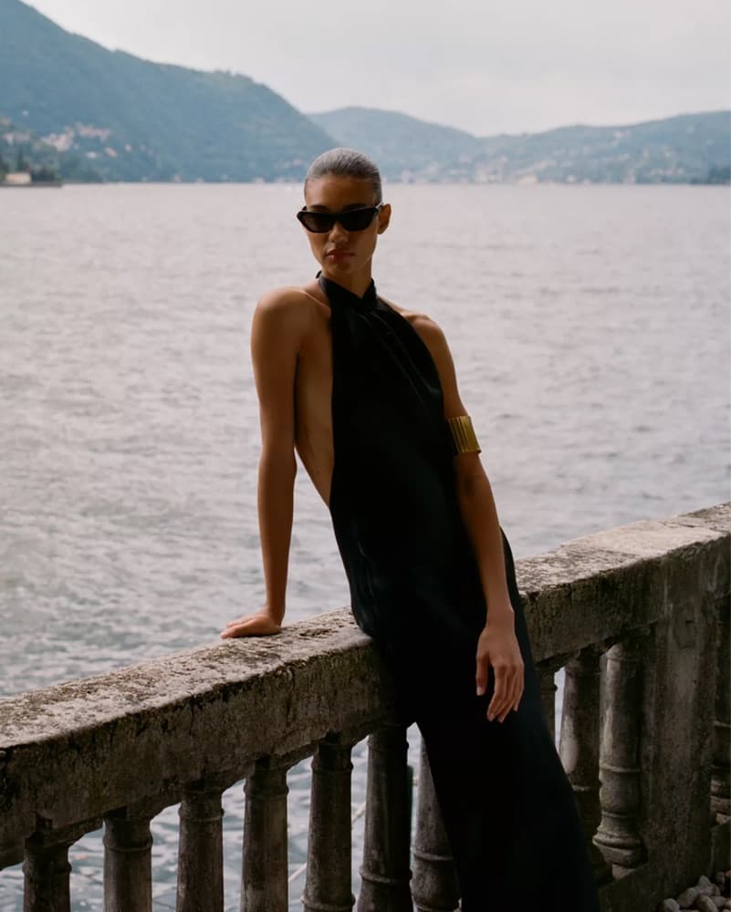 Black Halter Midi Dress - Image 2