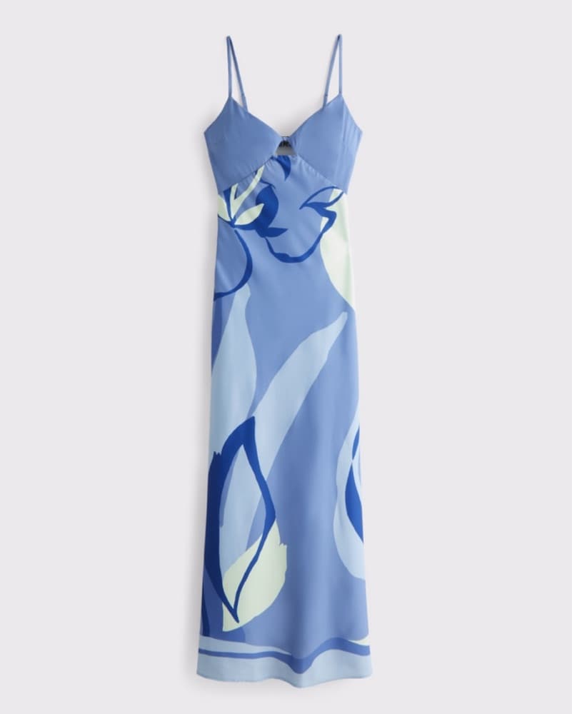 Blue Abercrombie Julia Slip Maxi Dress - Image 4