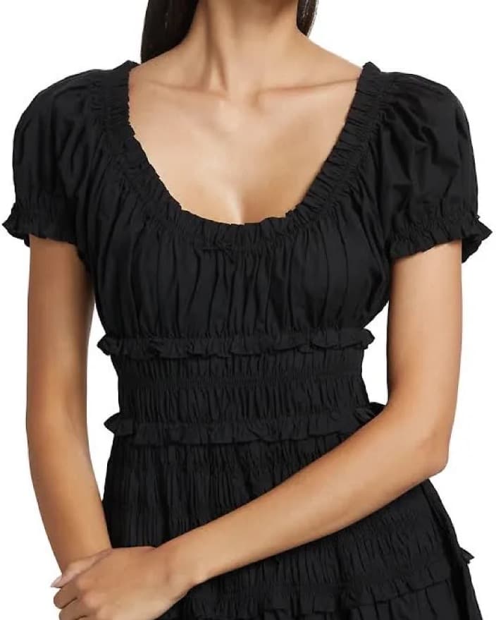 DÔEN Leanne Shirred Poplin Maxi- - Image 3