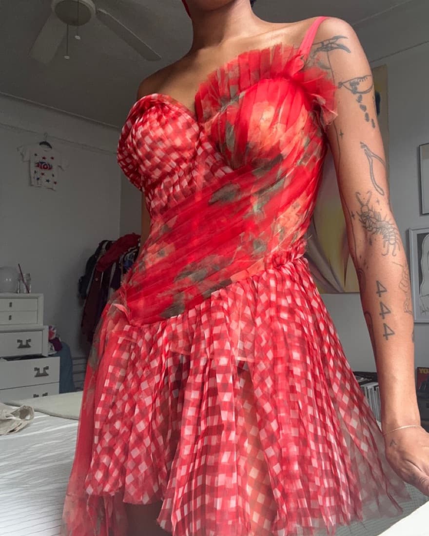 Alexander McQueen PS18 Organza Top/Dress - Image 3