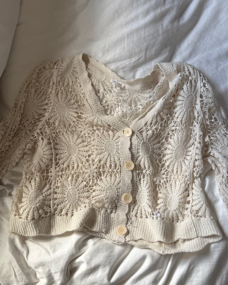 Crochet Top Cardigan - Image 2