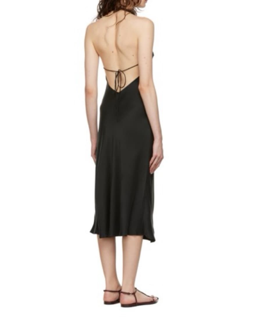 Silk Laundry Black Halter Midi Dress - Image 3