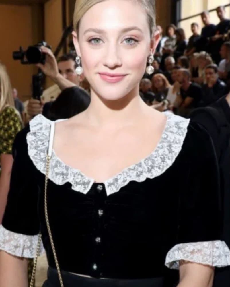 Miu Miu Black Velvet Lace Top - Image 3