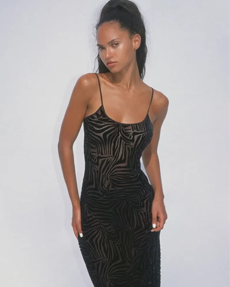Realisation Par Flocked Zebra Dress - Image 2