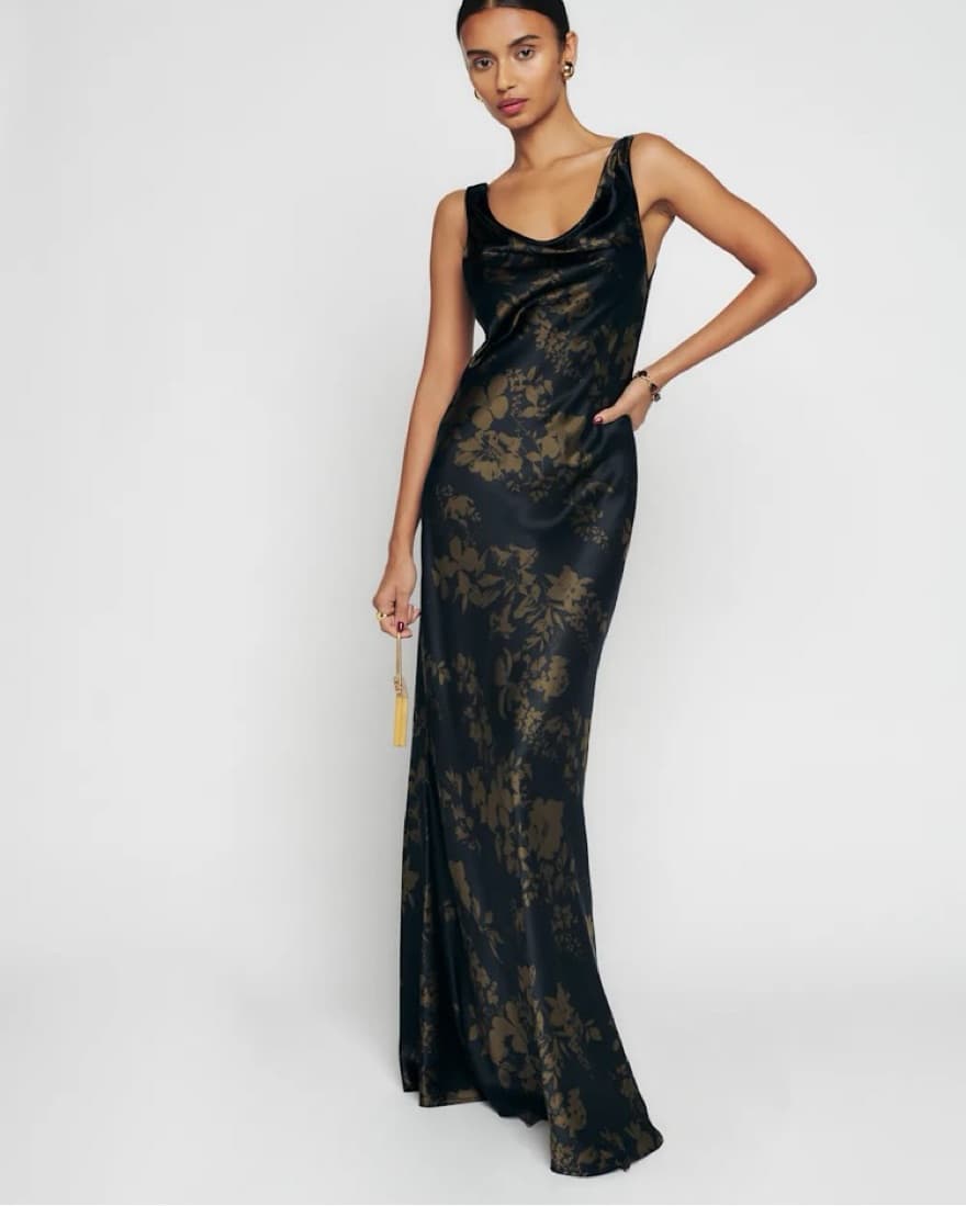 Reformation Black Long Dress  - Image 1