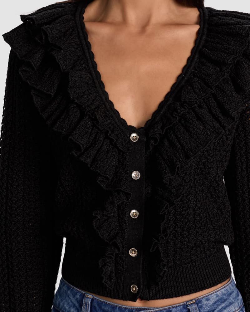 Alice & Olivia Eileen Ruffle Cardigan - Image 2