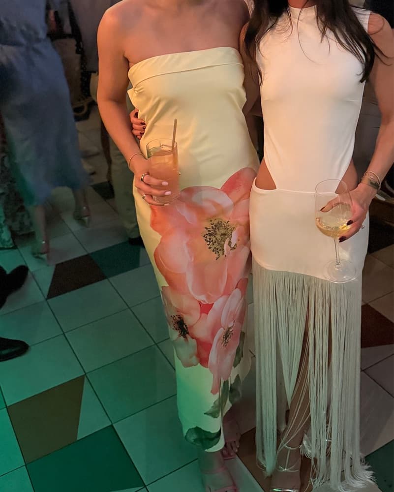 Yellow Floral Midi Dress - Image 1