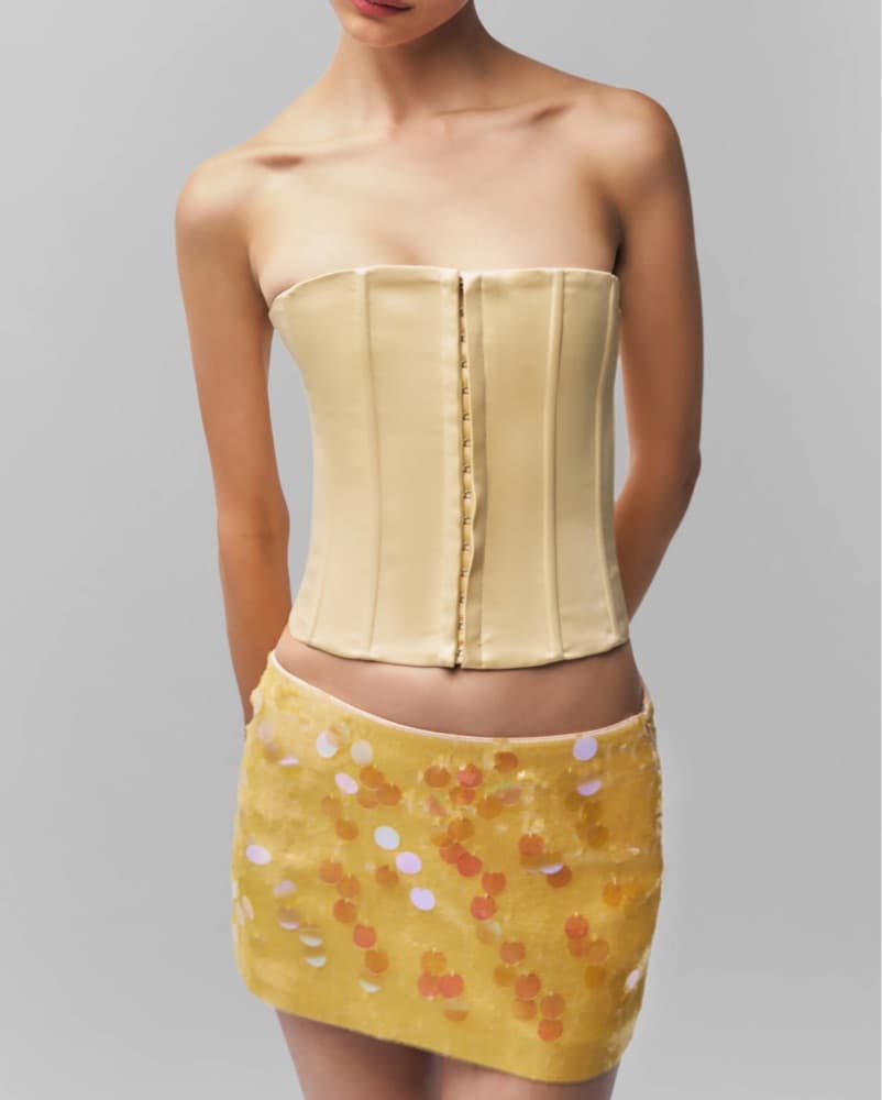 Guizio Low Rise Pailette Skirt - Image 2