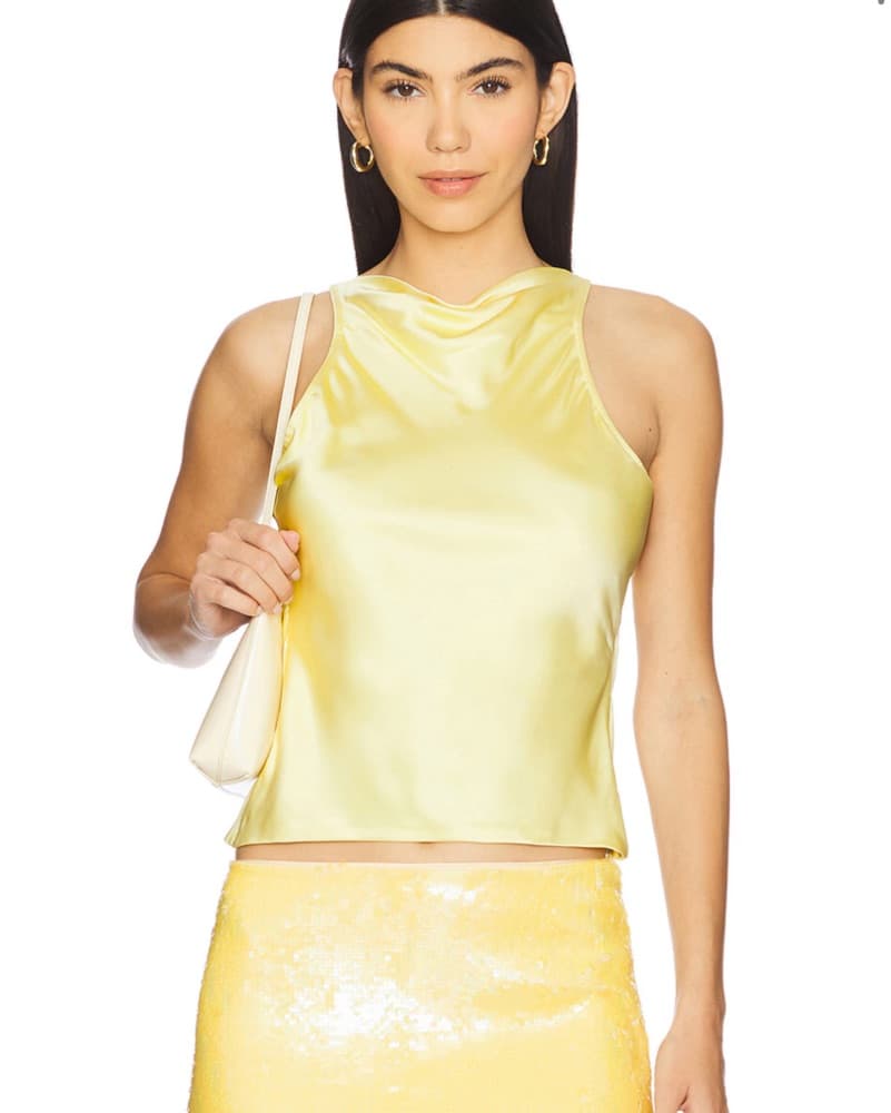 Butter Yellow Guizio Halter Top - Image 1