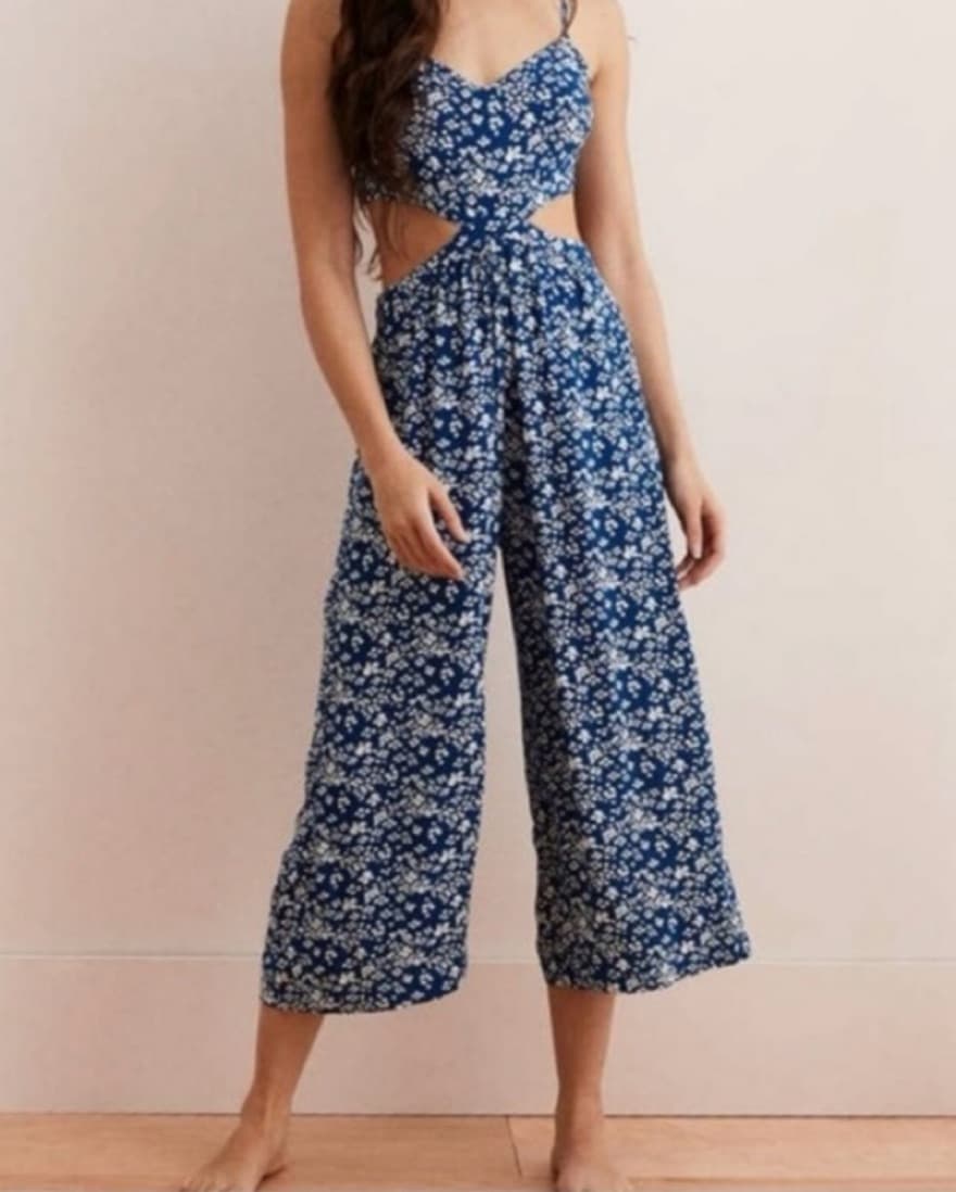 Blue Floral Jumpsuit  - Image 1