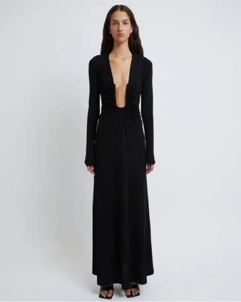 Plunge Long Sleeve Gown - Image 4