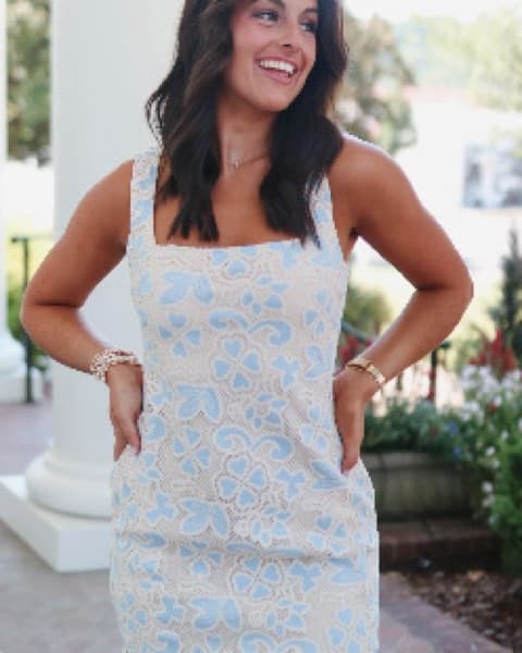Pants Store Blue Mini Dress - Image 1