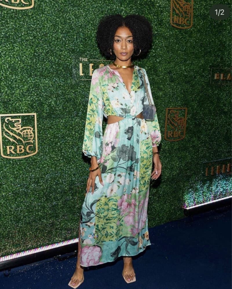 Zara Floral Print Cut Out Dress Maxi - Image 1
