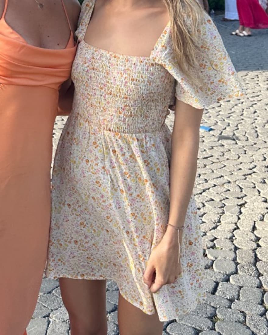 Yellow Floral Dress - Image 3
