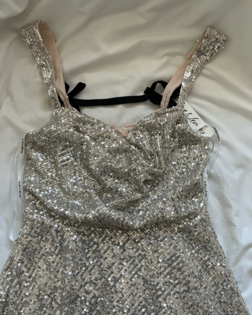 For Love & Lemons Candace Silver Sequin - Image 2