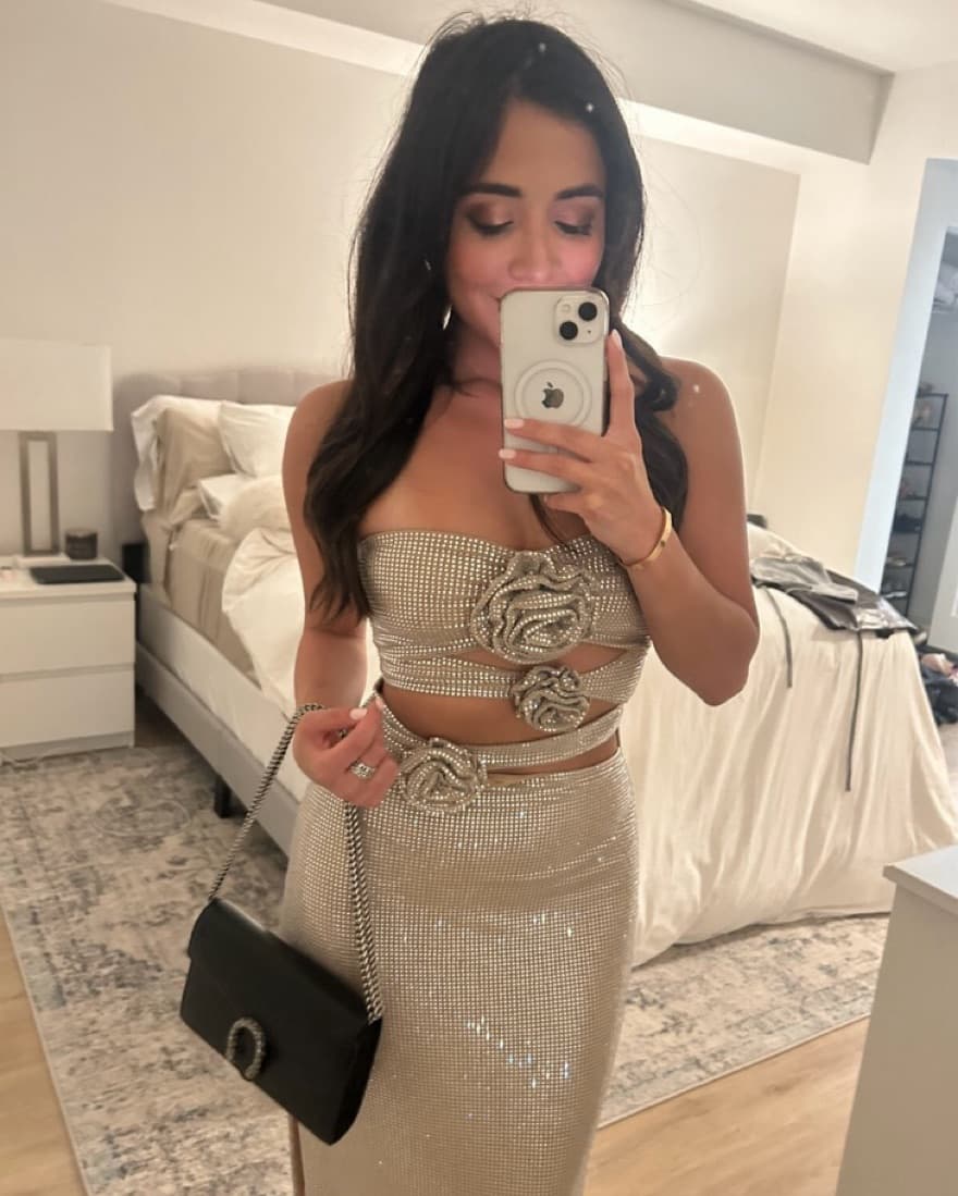Stassie Strapless Rose Diamante Maxi Dre - Image 2
