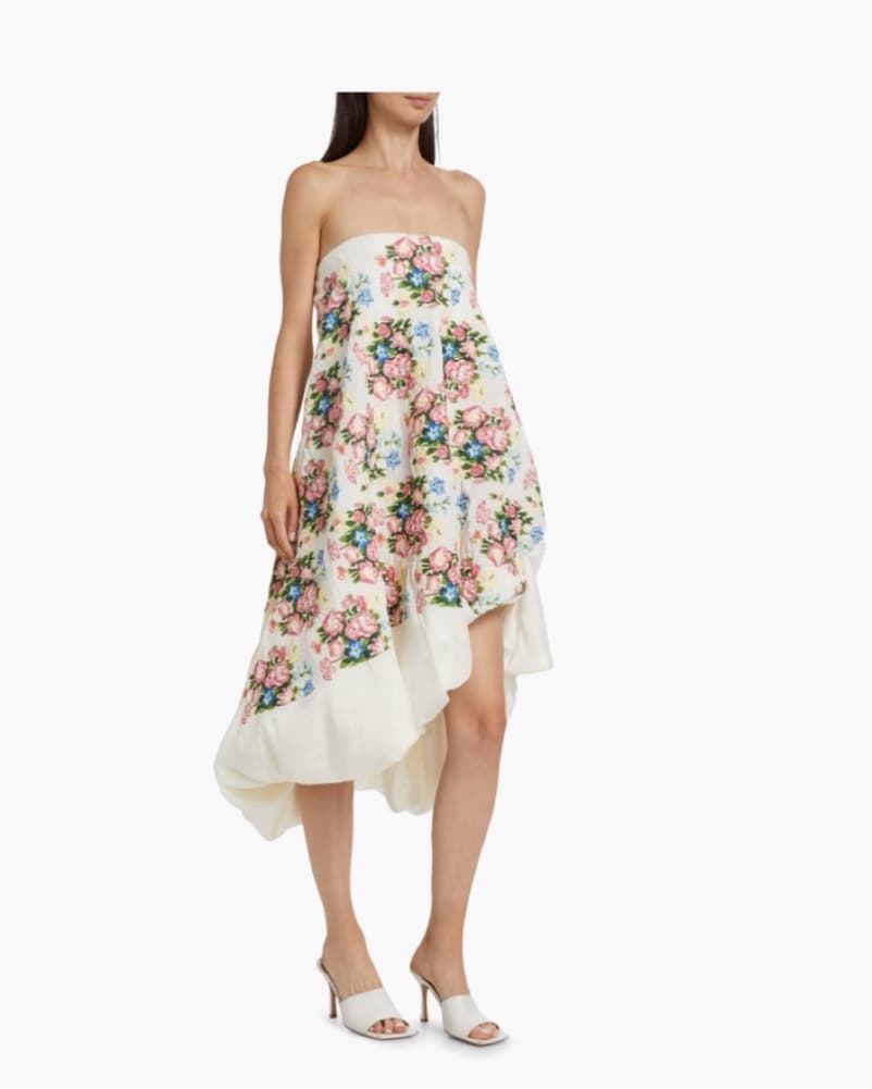 Loewe Strapless Embroidered Dress - Image 2