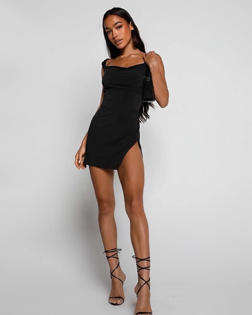 Tiger Mist Black Backless Mini Dress - Image 1