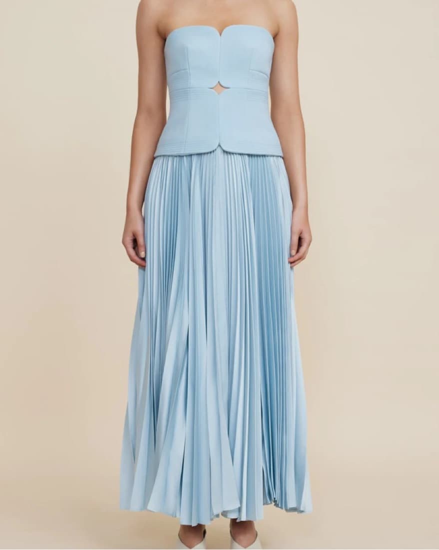 Acler Avonlea Blue Corset Dress - Image 3