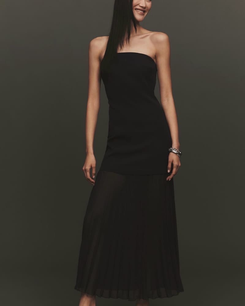 Anthropologie Strapless Twofer Midi Dres - Image 2