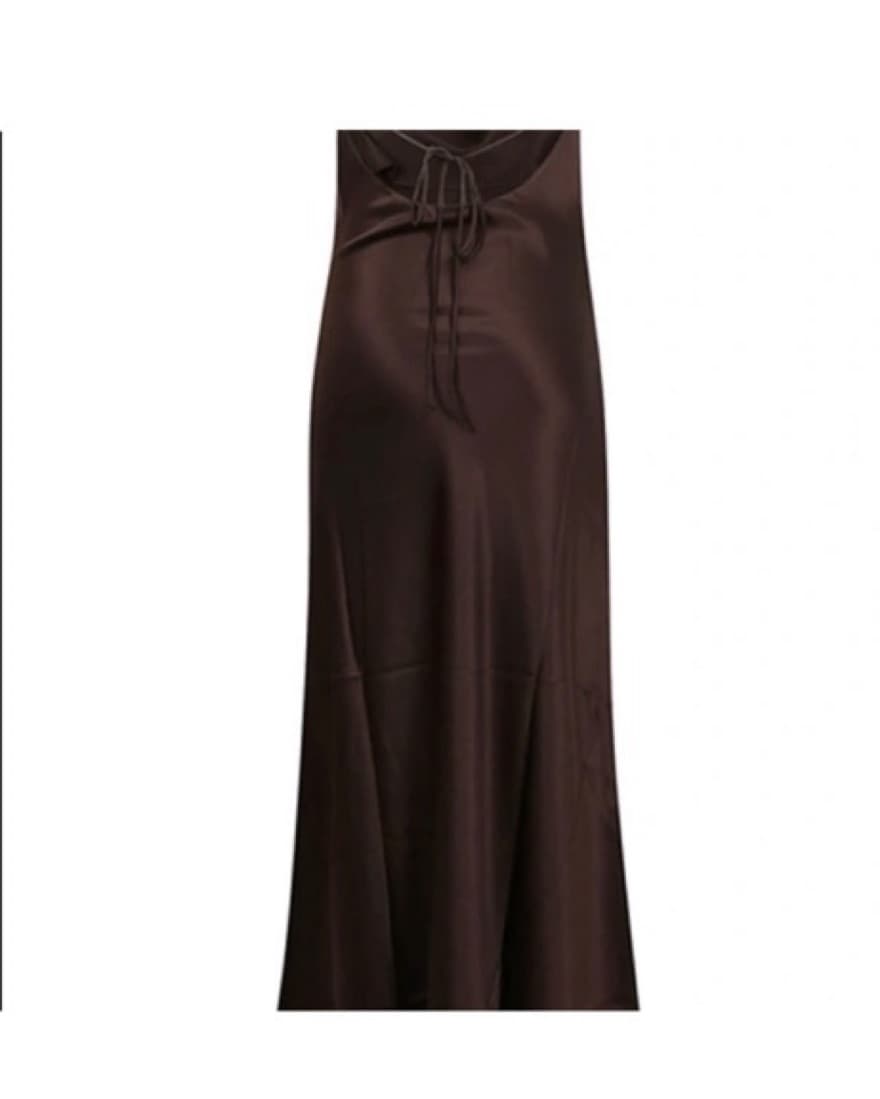The Andamane Brown Slip Dress - Image 6
