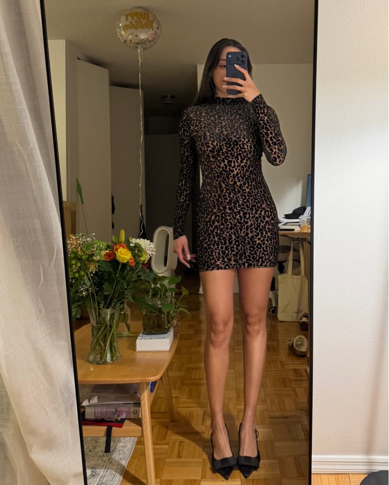 Chic Leopard Print Mini Dress - Image 1