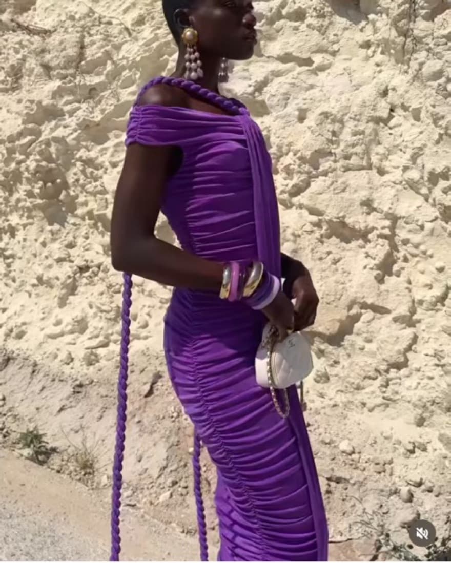 Vibrant Purple Maxi Dress Korro khanums - Image 6
