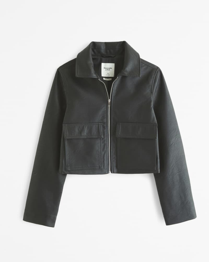 Abercrombie Vegan Leather Utility Jacket - Image 4