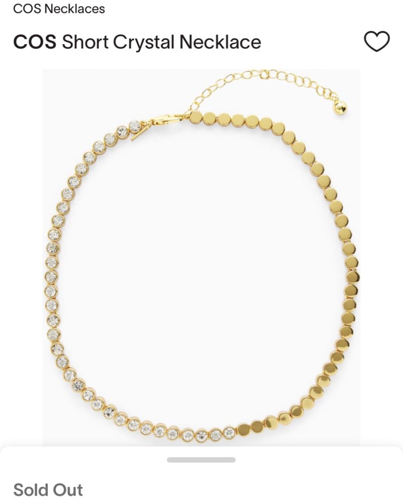 COS Short Crystal Necklace - Image 3