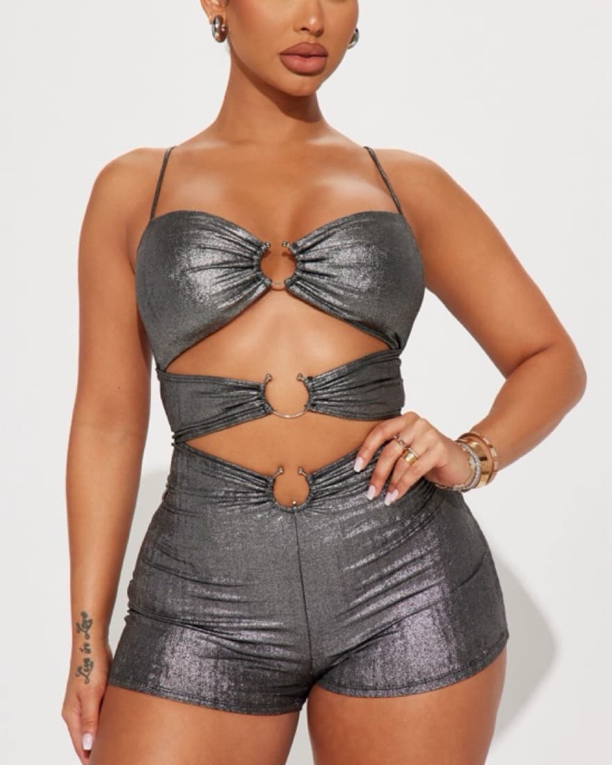 Outer Space Metallic Romper - Image 2