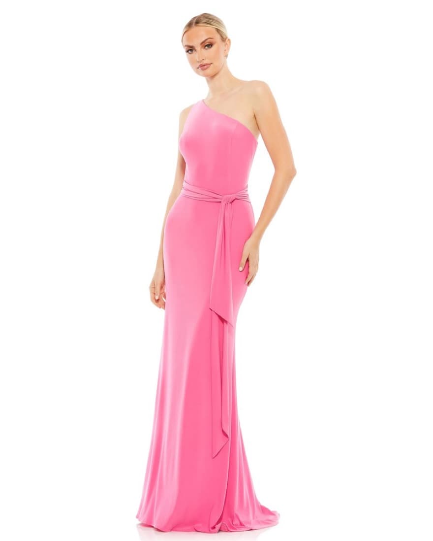 Pink One Shoulder Mac Duggal Gown - Image 1