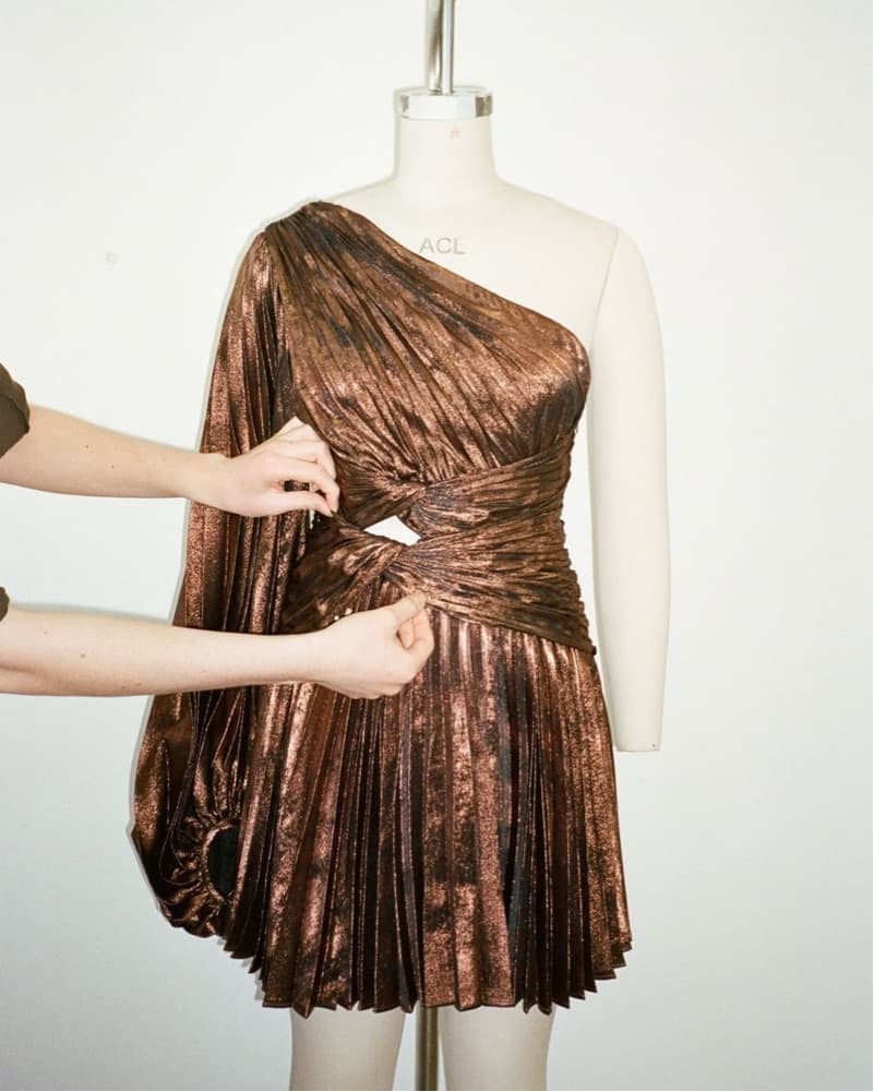 Acler Aurora Mini Dress in Bronze - Image 5