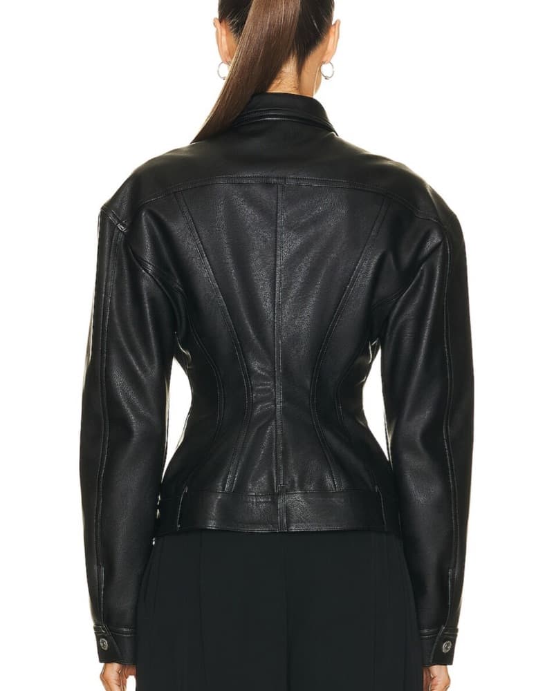 Stella Cinched Leather Jacket - Image 2