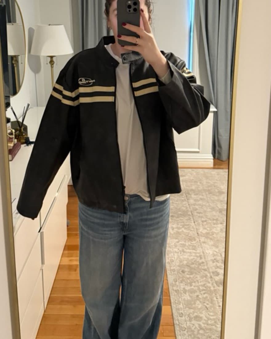Racerback Leather Jacket - Image 2