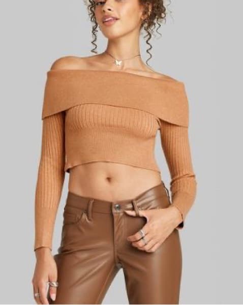 Tan Sweater Top - Image 1