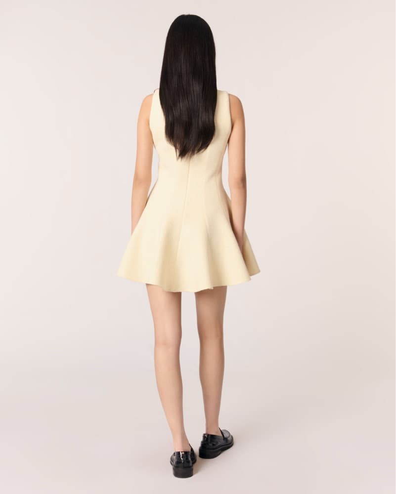 Maje Flared Tweed Mini dress - Image 4