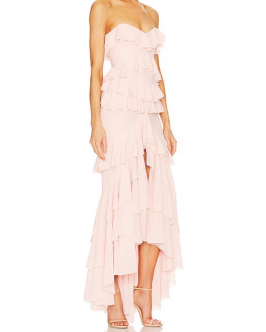 Elegant Ruffle Goddess Maxi Dress - Image 2
