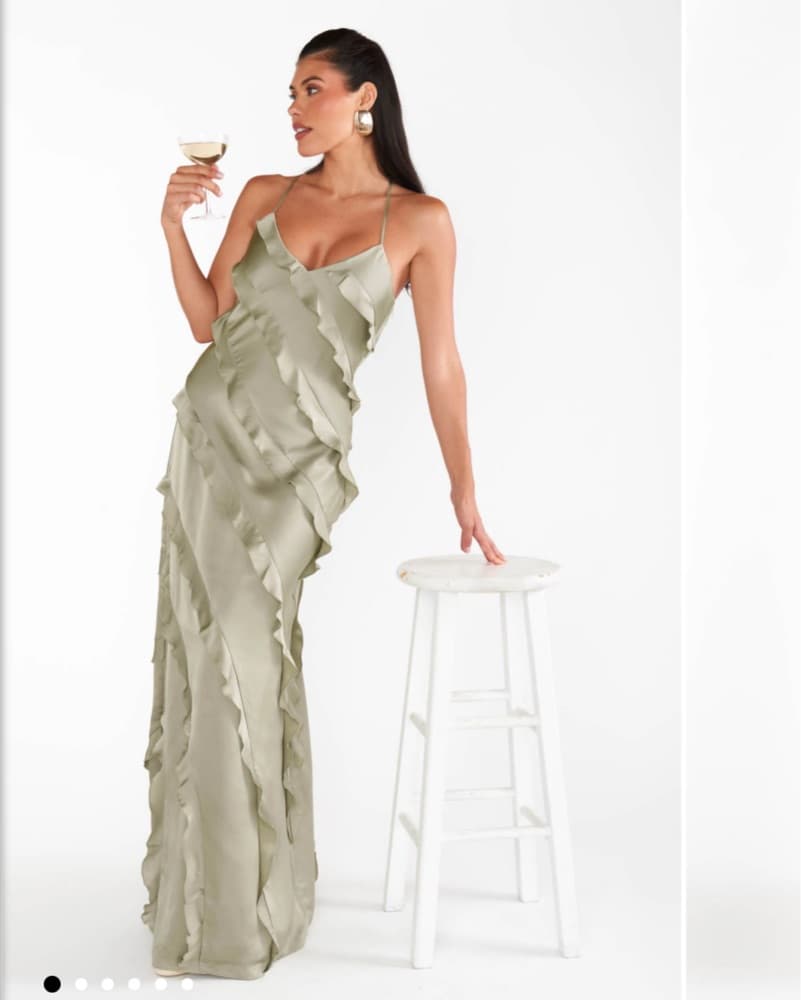 Show Me Your Mumu Green Ruffle Gown - Image 2