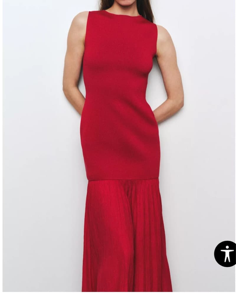 Zara Red Cocktail Dress - Image 2