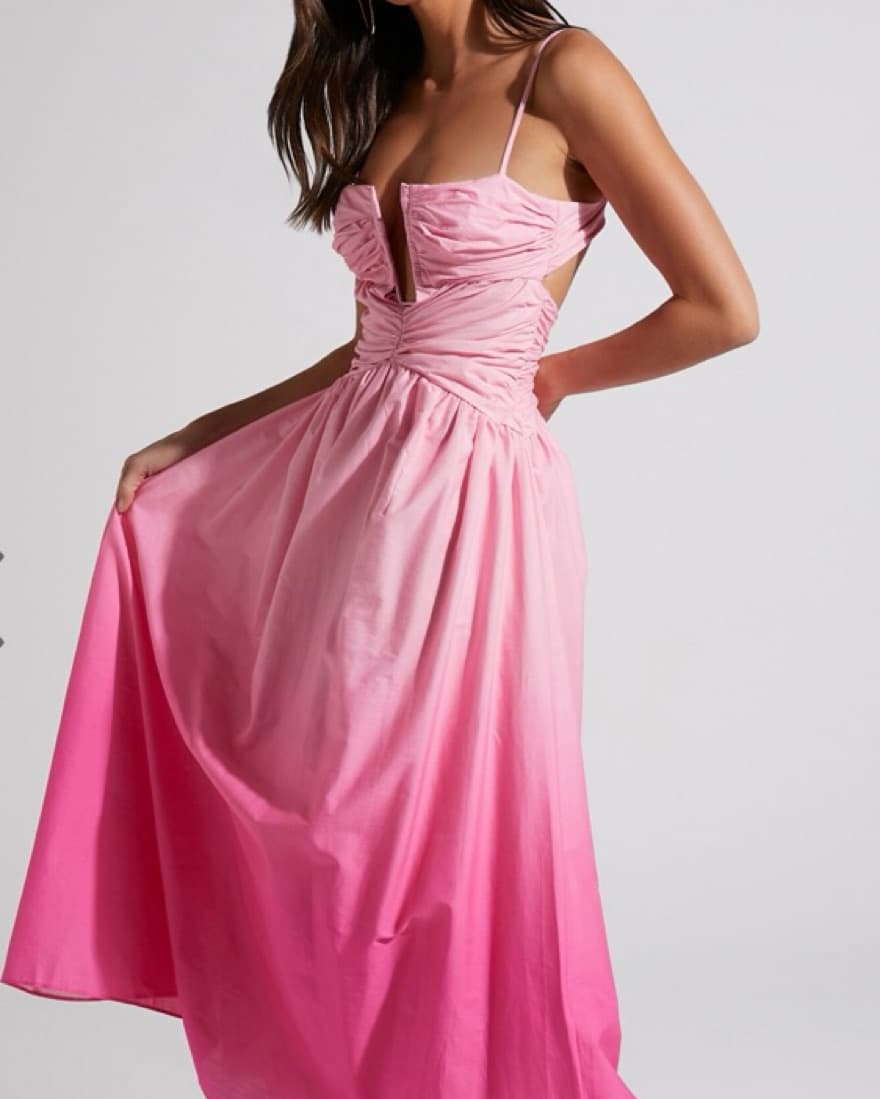 Showpo Pink Ombre Maxi Dress - Image 2