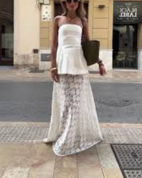 DISSH Loula Maxi Skirt. Lace Maxi Skirt - Image 1