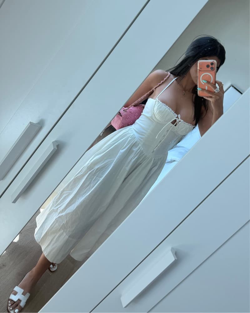 Camila Coelho White Midi Dress - Image 4