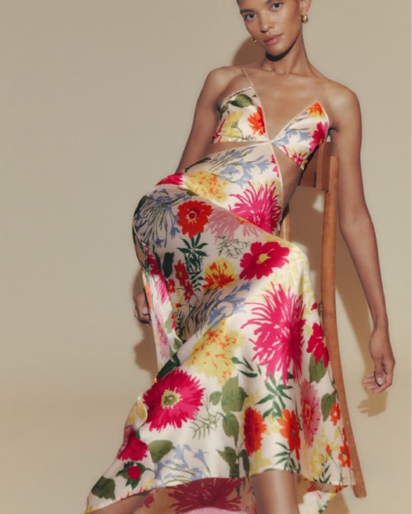 Reformation Floral Cutout Maxi Dress - Image 1